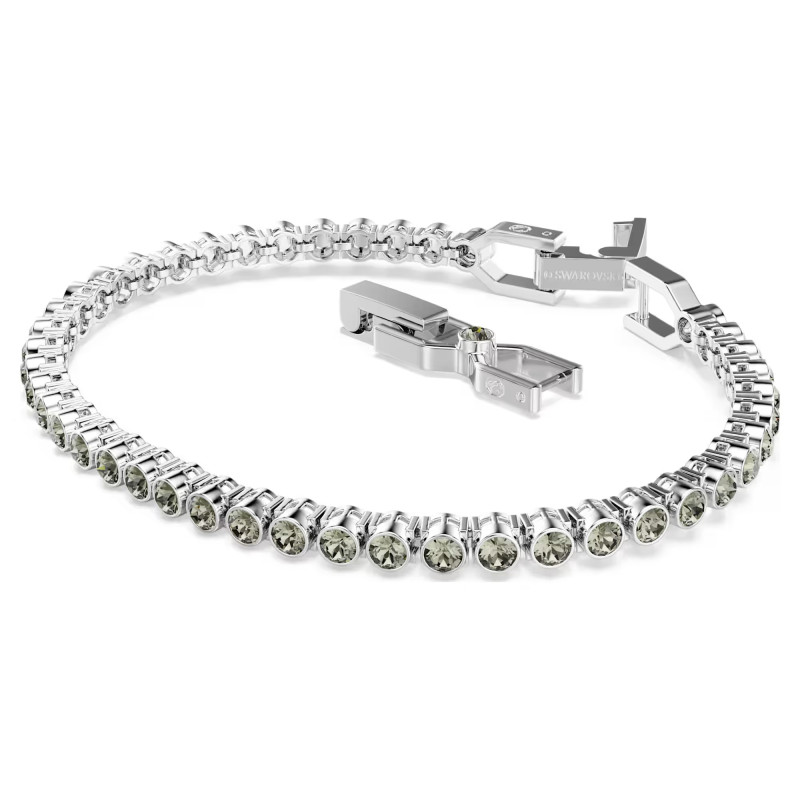 Bransoletka Swarovski Tennis Imber Emily szlif okrągły, czarna, powłoka z rodu