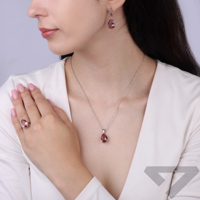Sada náušnic a přívěsku sultanit | iSezam.cz