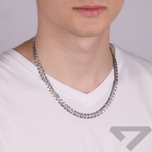 Stříbrný řetízek pancer pave 925 | iSezam.cz