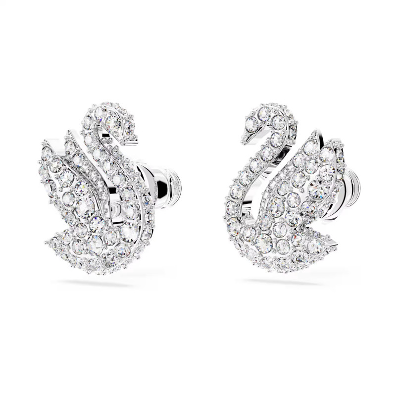 Kolczyki Swarovski zapinane na sztyft Swan ze stali