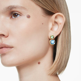 Długie kolczyki Swarovski Chroma ze stali