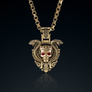 Wisior BREAKBOYZ Skull Eight Soul first ze złota 585
