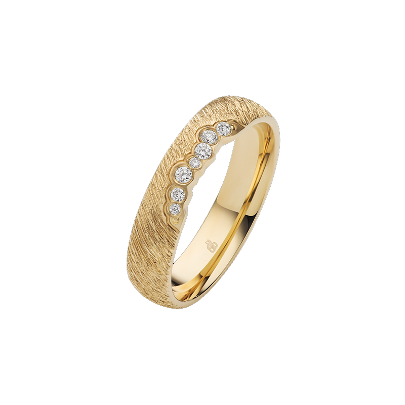 Snubní prsten z zlata s diamanty 0,06 ct | iSezam.cz