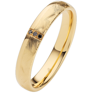 Snubní prsten ze zlata 585 s diamanty | iSezam.cz