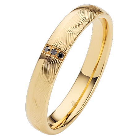 Obrączka ślubna złoto próba 585, diamenty 0.015ct, 11-04971