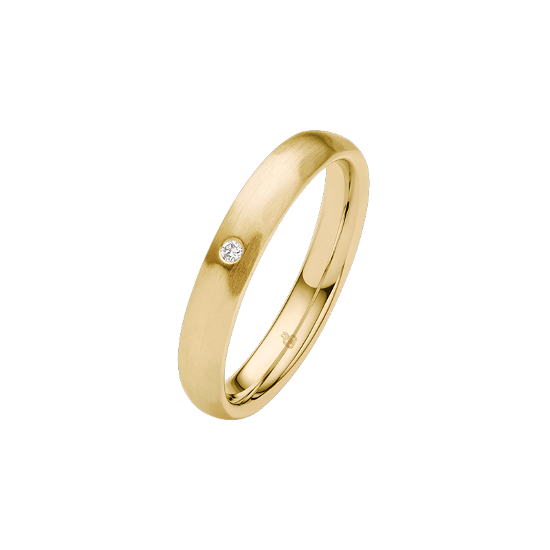Snubní prsten zlato ryzost 585, diamanty 0.01 ct, 11-04436