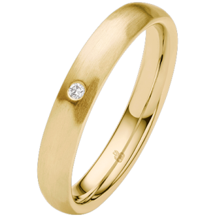 Snubní prsten zlato ryzost 375, diamanty 0.01ct, 11-04436