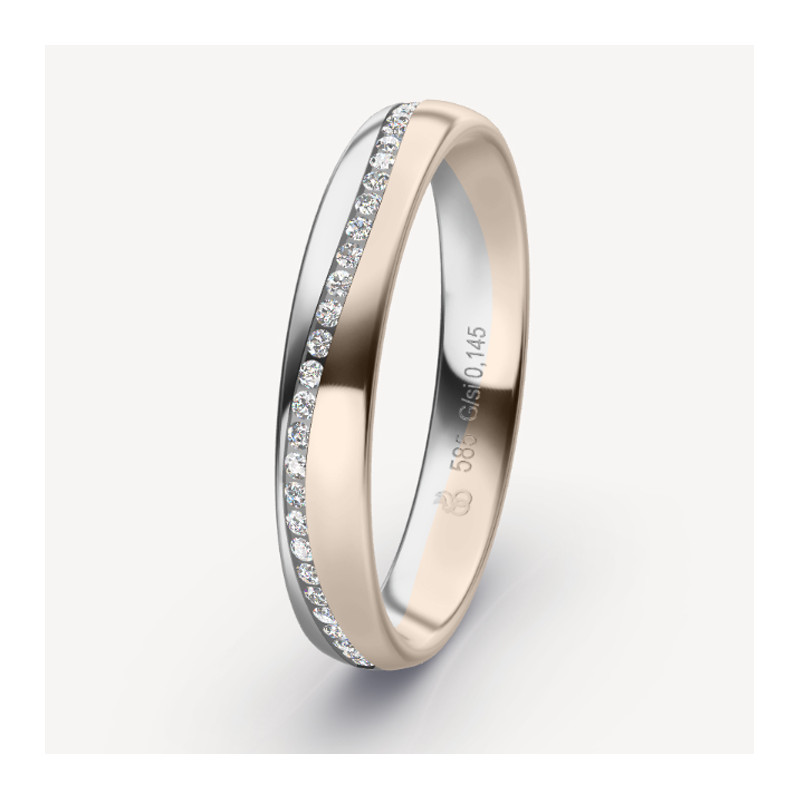 Snubní prsten ze zlata s diamanty 0.145 ct | iSezam.cz
