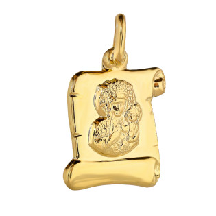Zlatý medailonek Matka Boží Čenstochovská | iSezam.cz