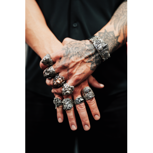 Sygnet męski BREAKBOYZ Titan series Medusa ze srebra 925