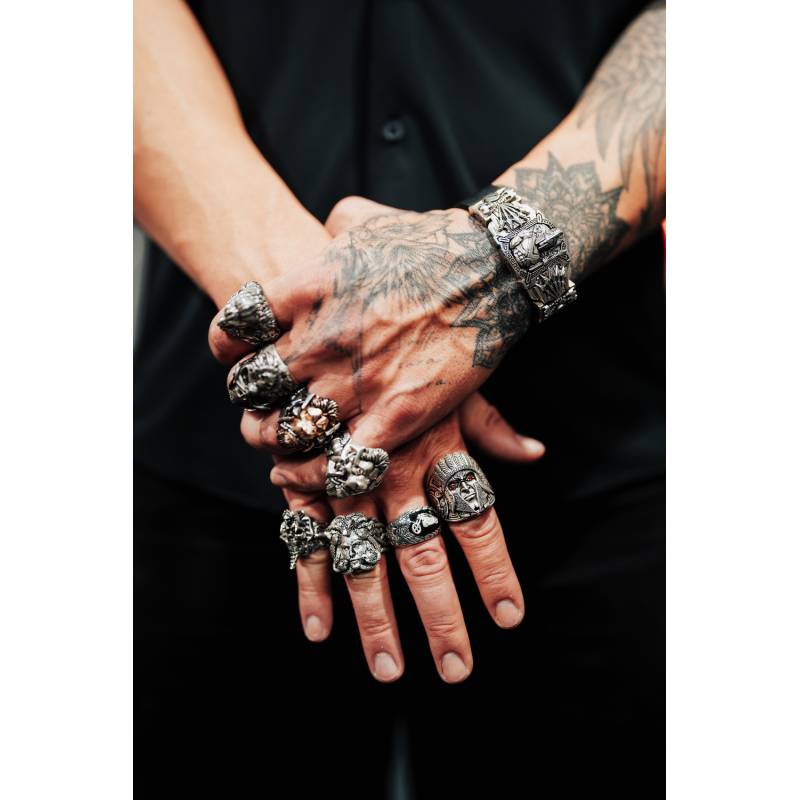 Sygnet męski BREAKBOYZ Titan series Medusa ze srebra 925