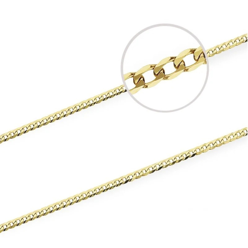Zlatý řetízek s pancérovým vzorem 1,5 mm