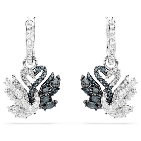Długie kolczyki Swarovski Swan ze stali
