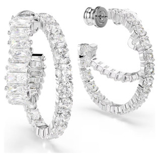 Kolczyki Swarovski kreole Matrix ze stali