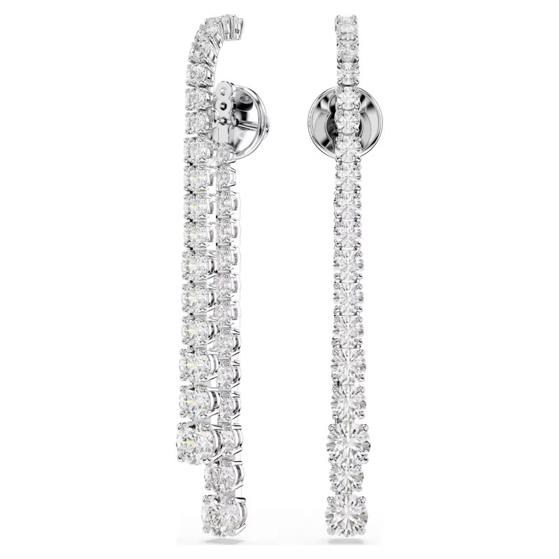 Długie wiszące kolczyki Swarovski Matrix ze stali