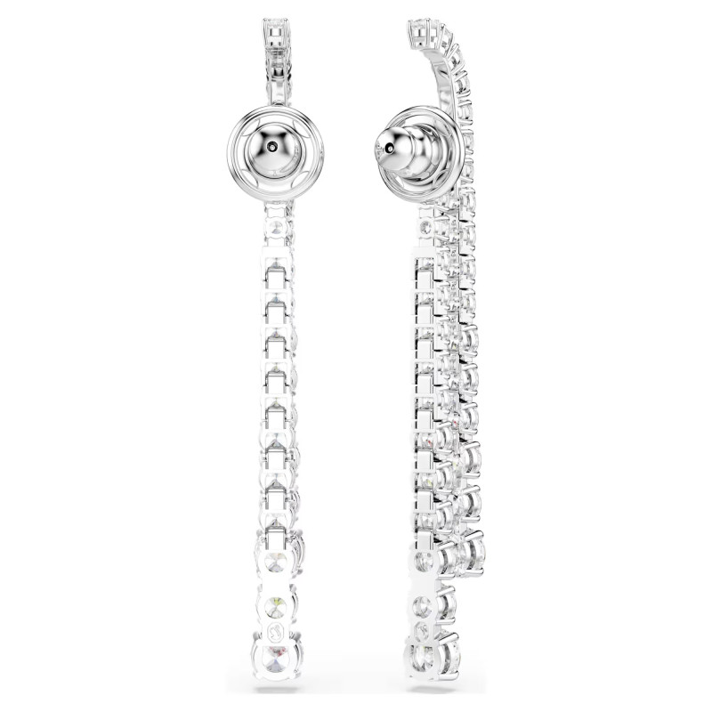 Długie wiszące kolczyki Swarovski Matrix ze stali