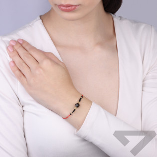 Šňůrkový náramek s turmalínem a obsidiánem | iSezam.cz