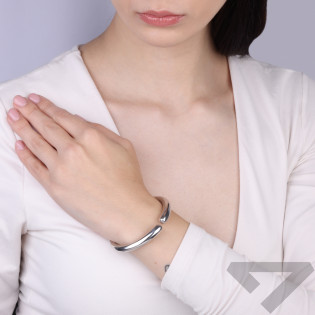 Náramek bangle otevřený stříbro ryzosti 925
