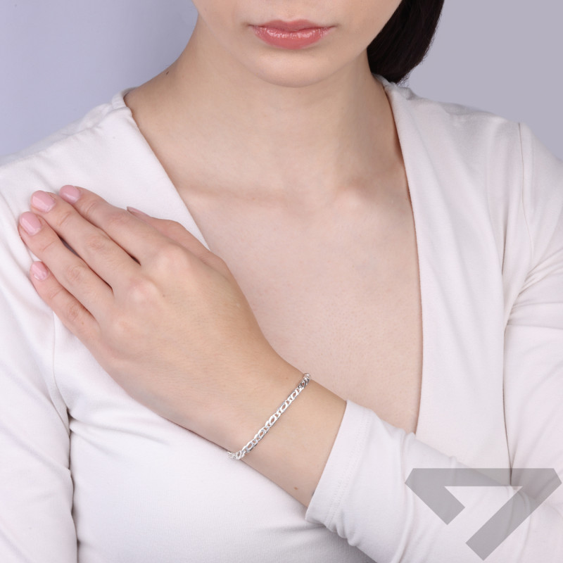 Stříbrný náramek vzor tygří oko 3,5 mm ryzost 925
