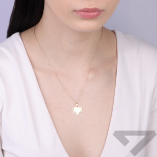 Zlatý filigránový přívěsek srdce 585 | iSezam.cz