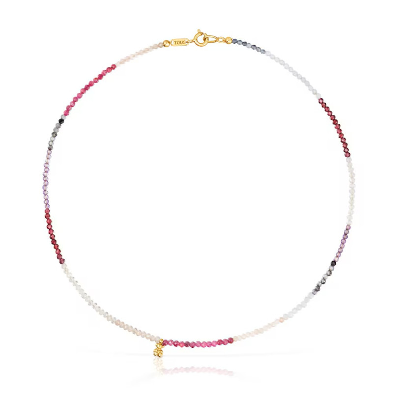 Objevte elegantní krátký náhrdelník TOUS Bold Bear ze stříbra pozlaceného 18K zlatem s drahokamy. Luxusní šperk pro každou příle