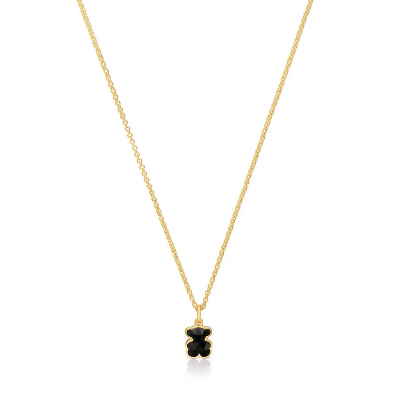 Objevte elegantní náhrdelník TOUS Icon Color ze stříbra pozlaceného 18k zlatem s onyxem. Ideální dárek pro každou ženu. Zkontrol