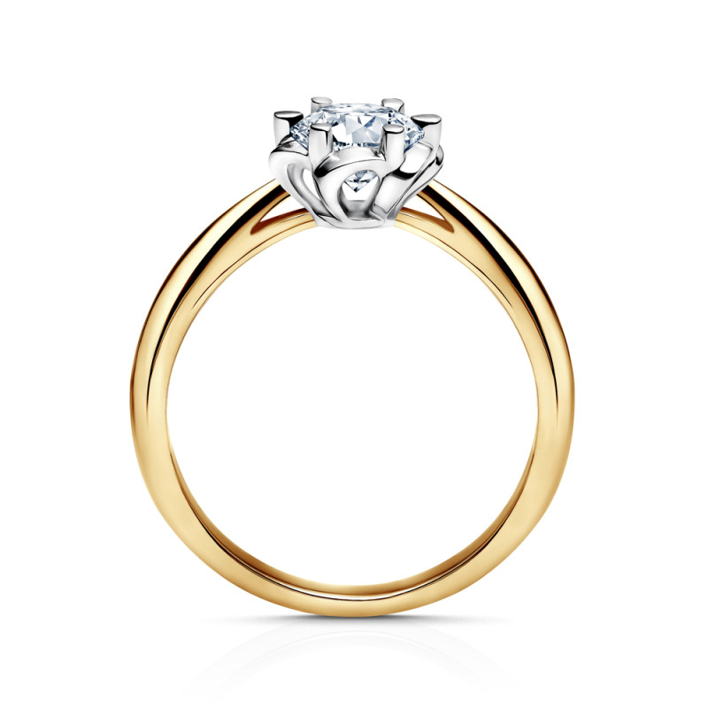 Zlatý prsten 585 s laboratorním diamantem Lily 0,53 ct