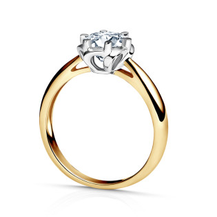 Zlatý prsten s diamantem 0,53ct | iSezam.cz