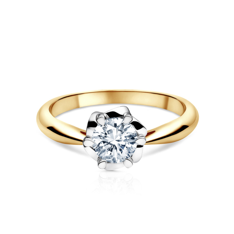 Objevte luxusní zlatý zásnubní prsten 585 s laboratorním diamantem 1 ct a certifikátem IGI. Elegantní design a etický výběr. Nak