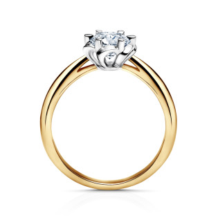 Objevte prsten Lily ze zlata 585 s diamantem 0,10 ct. Kombinace bílého a žlutého zlata s briliantovým výbrusem. Ideální dárek pr