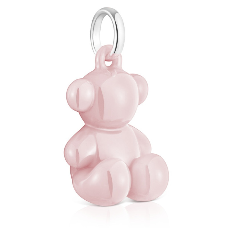Přívěsek TOUS Bold Bear medvídek ze stříbra 925 a růžové keramiky