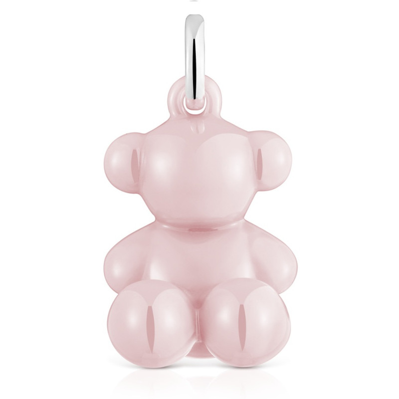 Přívěsek TOUS Bold Bear medvídek | Stříbro 925 a růžová keramika