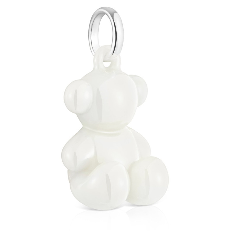 Přívěsek TOUS Bold Bear medvídek ze stříbra 925 a bílé keramiky