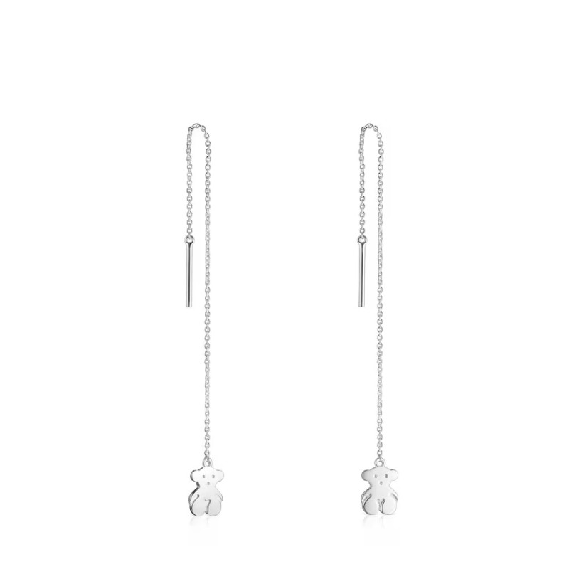 Objevte elegantní stříbrné protahovací náušnice Tous Nocturne zdobené perlami. Ryzost 925. Délka 10 cm. Vhodné pro jemný a sofis