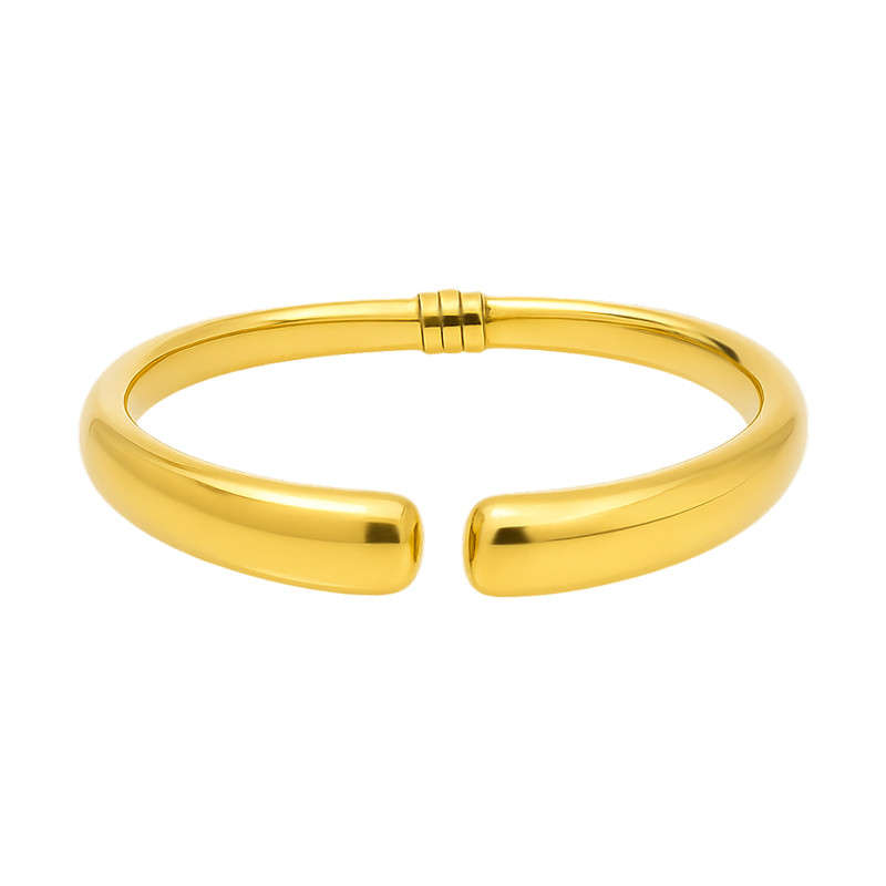Zlatý stříbrný náramek bangle 925 | iSezam.cz