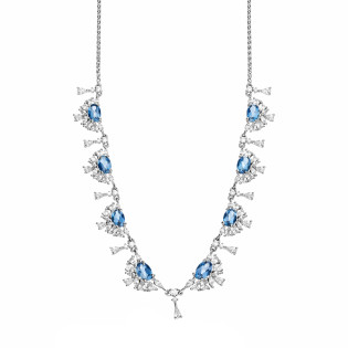 Objevte stříbrný náhrdelník 925 s topazem Blue London a zirkony. Elegantní design, luxusní vzhled. Ideální doplněk ke stejnojmen