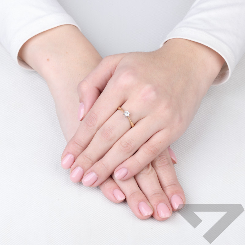 Zásnubní prsten ze zlata 585 Electa s diamantem 0,26 ct