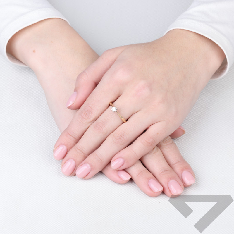 Zásnubní prsten ze zlata 585 Electa s diamantem 0,17 ct