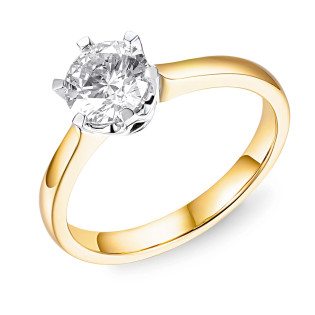 Zlatý prsten Royal s laboratorním briliantem 1,03 ct
