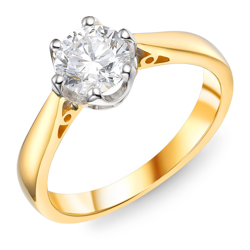 Objevte luxusní zásnubní prsten Royal s laboratorním diamantem 0,54 ct a zlatem ryzosti 585. Certifikovaná kvalita IGI. Ideální 
