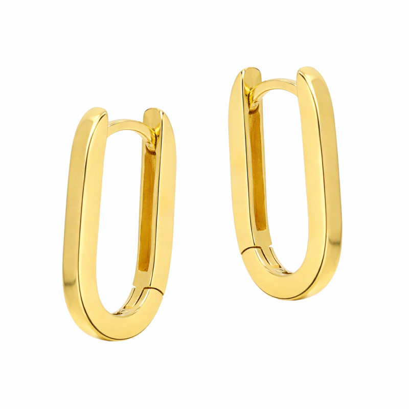 Objevte elegantní zlacené stříbrné náušnice kruhy 19 mm od Jubiler Sezam. Klasický design, pohodlné zapínání. Ideální pro každý 