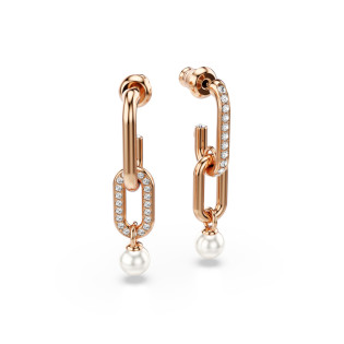 Długie kolczyki Swarovski Constella ze stali w kolorze różowym