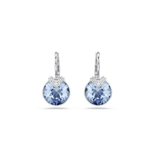 Kolczyki stalowe Swarovski Bella V z niebieskim kryształem