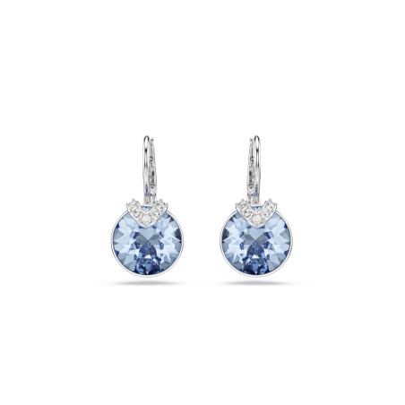 Kolczyki stalowe Swarovski Bella V z niebieskim kryształem