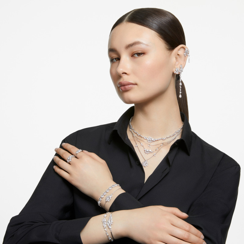 Kolczyki stalowe zapinane na sztyft Swarovski Mesmera