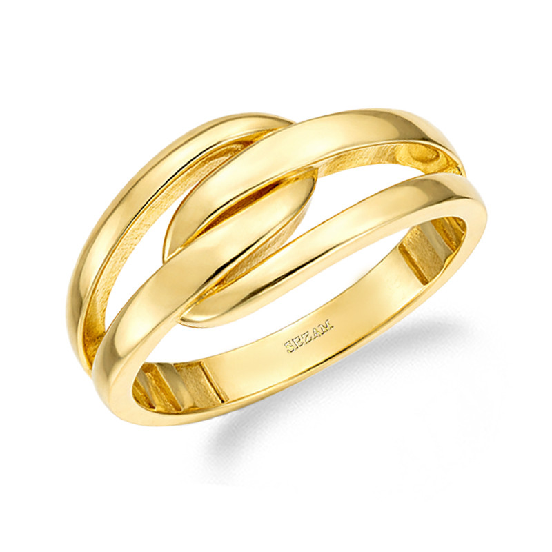 Zlatý proplétaný prsten 375 | iSezam.cz