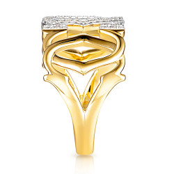 Zlatý prsten s diamanty C | iSezam.cz