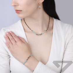 Objevte elegantní náhrdelník s amazonitem a krystaly Swarovski ze stříbra 925 v obchodě Jubiler Sezam. Kombinace přírodních kame