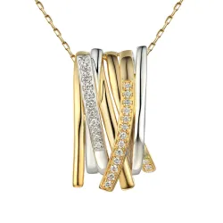 Zlatý přívěsek s diamanty 0,14 ct | iSezam.cz