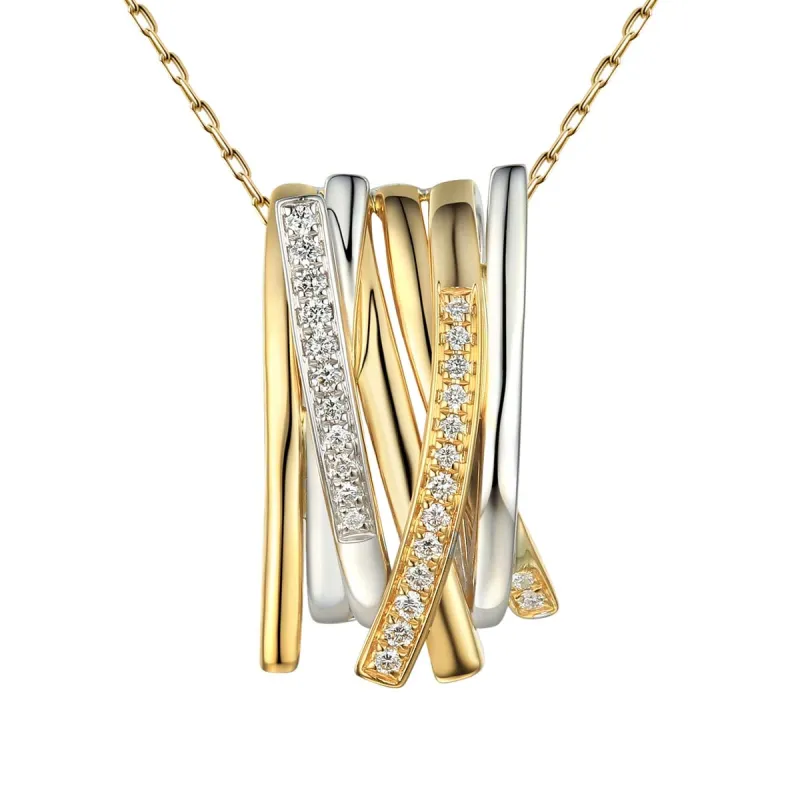 Zlatý přívěsek s diamanty 0,14 ct | iSezam.cz